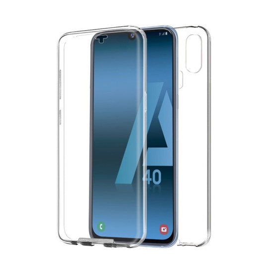 Capa de Silicone 360º para Samsung Galaxy A40 Transparente